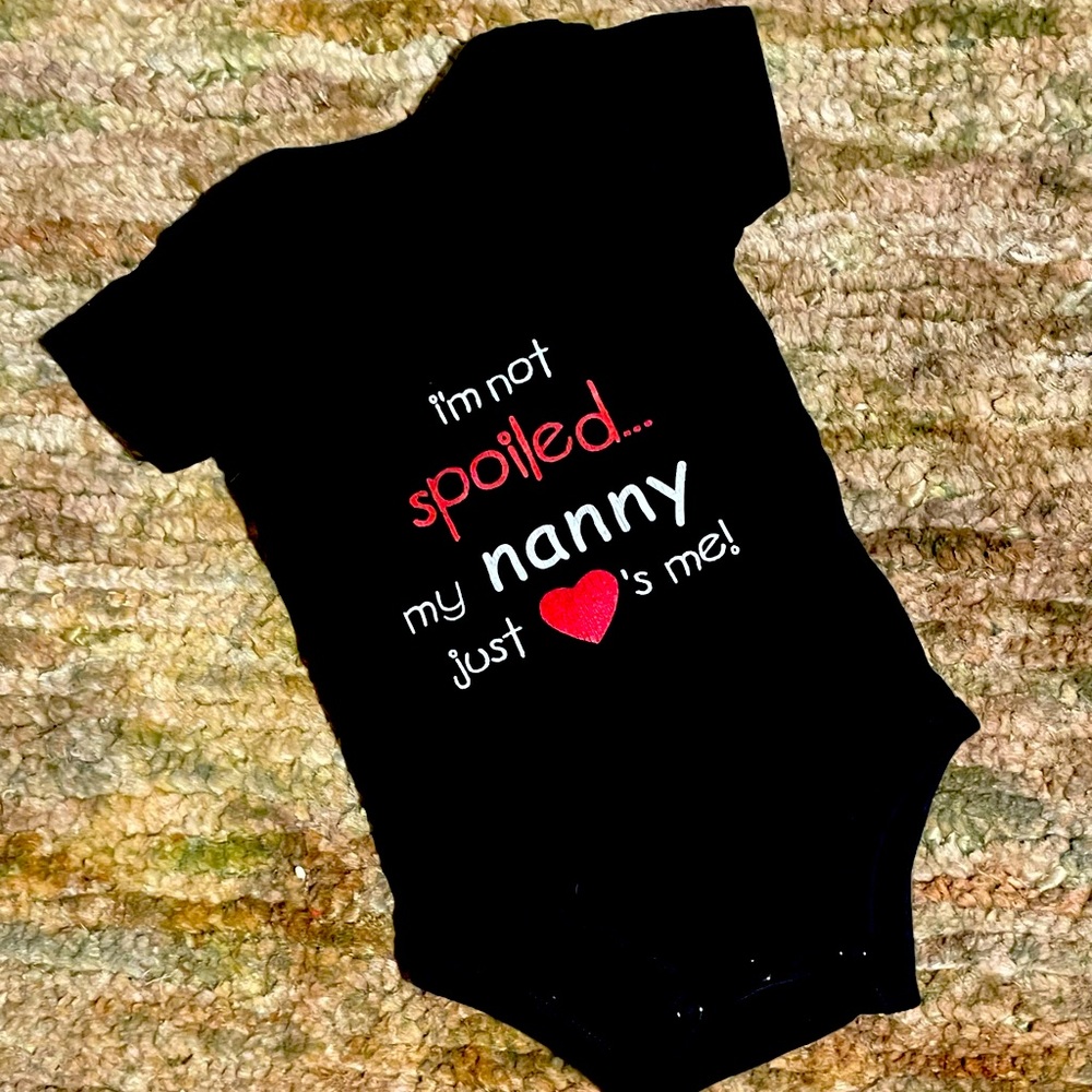 👵🏻 ❤️ 👶 Grandma Spoils Me Onesie | Funny Bodysuit 6M
